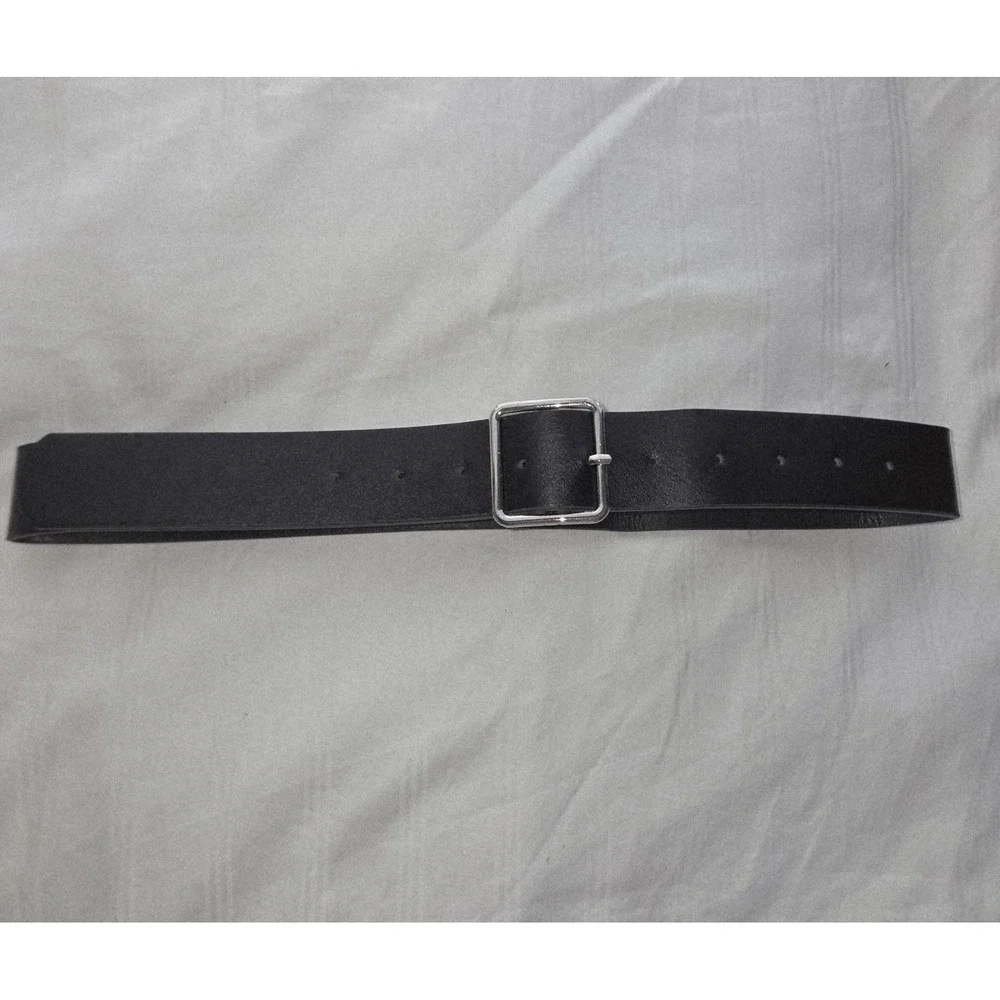 Commense Black Leather Belt Women's Fashion Waist Belt‎ with Square Buckle